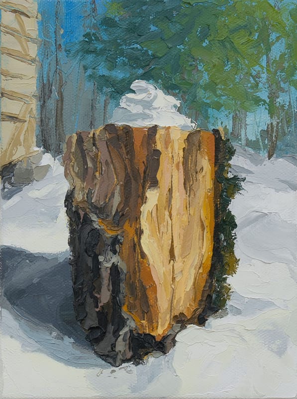 Dollop of Snow Atop the Chopping Block